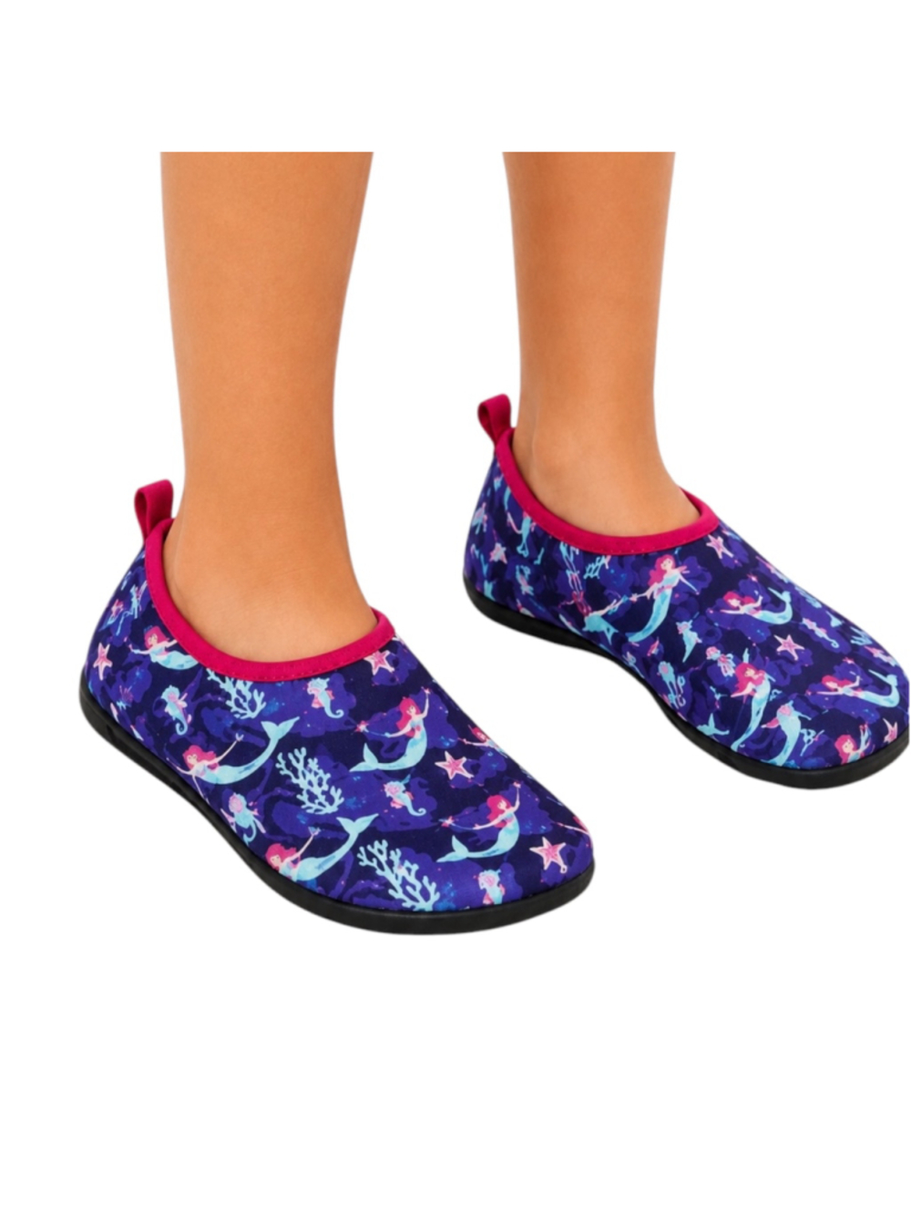 Hiitave Girls 13.5/1 Purple Mermaid Water Shoes Aqua Socks Beach Pool